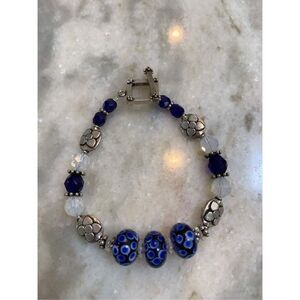 Swarovski Venetian Glass Sterling Silver Bracelet